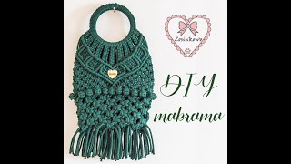 Macrame bag DIY Torebka z makramy krok po kroku [upl. by Ahsiya567]