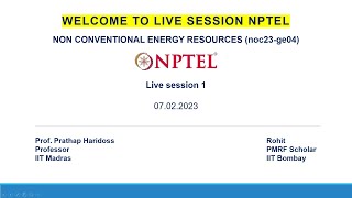 NPTELNon Conventional Energy Resourcesweek 1 [upl. by Iggem859]