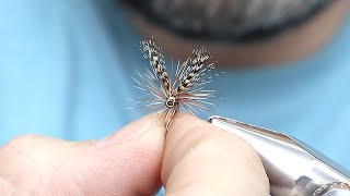 March Brown  Tying Tutorial  Tying Catskill Style Dry Flies [upl. by Aiuqal]