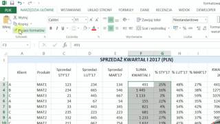 Excel  raport dla szefa  formatowanie podstawowe L 1 [upl. by Jamison251]