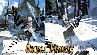 FFXIV Omega Statue Emotes  Simulation F amp M [upl. by Gerger261]