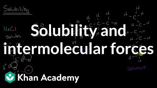 Solubility and intermolecular forces  AP Chemistry  Khan Academy [upl. by Esahc717]