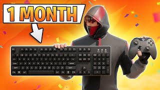 My 1 MONTH Controller To Keyboard And Mouse Progression Fortnite [upl. by Luiza224]