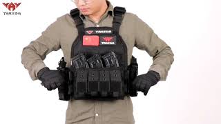 YAKEDA Airsoft Tactical Plate Carrier Vest [upl. by Seligman438]