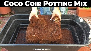 Coconut Coir Potting Mix Recipe  Coco Coir Compost Perlite or Vermiculite [upl. by Campagna]