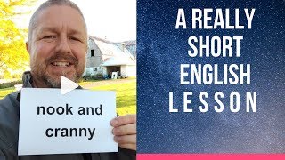 Meaning of NOOK AND CRANNY A Really Short English Lesson with Subtitles [upl. by Ijneb]