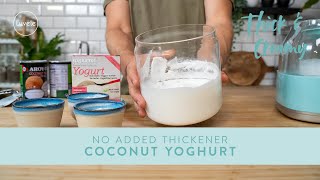 Homemade THICK amp CREAMY COCONUT YOGHURT with NO ADDED THICKENER [upl. by Tavia]