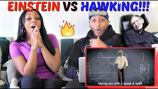 Epic Rap Battles of History quotEinstein vs Stephen Hawkingquot REACTION [upl. by Hodess]