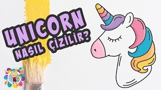 En Kolay Renkli Unicorn Çizimi  Çocuklar İçin Resim Dersleri [upl. by Aruol406]