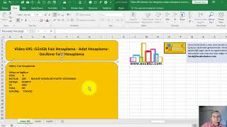 Excel Günlük Faiz Hesaplama  Adat Hesaplama  Gecikme Faizi Hesaplama [upl. by Simone]