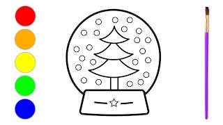 Vizatime per vitin e ri globi i debores  How to draw snowglobe [upl. by Falconer]