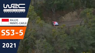 WRC  Rallye MonteCarlo 2021 Highlights Stages 35 [upl. by Eitsirhc]