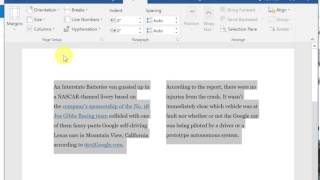 How to Split Text into 2 columns in Word [upl. by Atinele561]