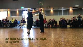 Santorini Waltz Sequence Dance by Andrea and John Barwick June 2018 [upl. by Ellitnahc]