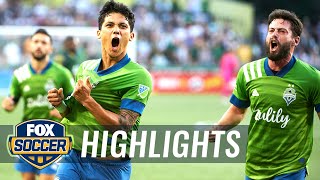 Sounders earn historic 62 victory in Portland against rival Timbers  MLS Highlights [upl. by Carli]