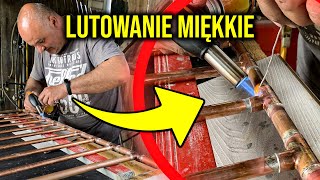 Lutowanie rur miedzianych  LUTOWANIE MIĘKKIE [upl. by Filberte828]