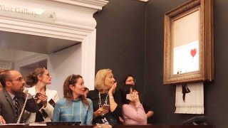 Banksy Artwork Shredded After Selling at Auction May Have Increased in Value [upl. by Suirauqed]