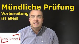 Mündliche Prüfung  Vorbereitung und gutes Bestehen  Lehrerschmidt [upl. by Einnol]