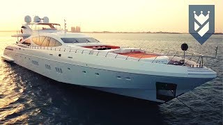 MANGUSTA 165 SUPERYACHT FOR SALE  WALK THROUGH VIDEO [upl. by Lesde]