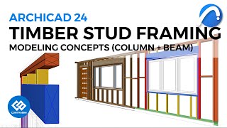 How to Model Timber Stud Framing in Archicad [upl. by Arlo]