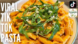 VIRAL TIKTOK BAKED PASTA  Boursin Cheese Better Than Feta [upl. by Westfall]