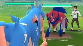 Zacian vs Zamazenta Epic Battle Pokemon Go [upl. by Tapes952]