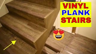 VINYL PLANK FLOORING ON STAIRS [upl. by Loggins247]