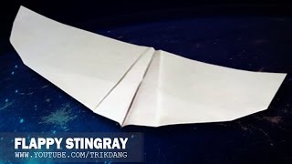 BIONIC PAPER PLANE  How to make a paper airplane that FLAPS WINGS like birds  Stingray [upl. by Emiaj]