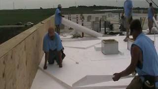 EPS Tapered Roofing Insulation on a Rubber Roof [upl. by Nedloh240]