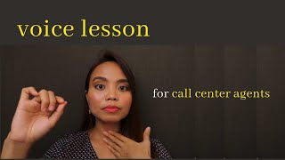 Voice Lesson for Call Center Agents  the basics [upl. by Venezia]