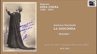 Soprano GINA CIGNA  La Gioconda quotSuicidioquot 1932 [upl. by Onnem]