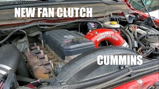 3rd Gen CUMMINS fan clutch replacement [upl. by Akemhs842]