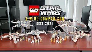 LEGO Star Wars XWing Fighter 19992021 Comparison 7140 4502 6212 9493 75218 amp 75301 [upl. by Monia]