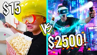 15 VS 2500 GAMING ROOMS Budget Challenge [upl. by Ettelorahc]