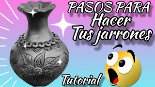 Cómo hacer un jarrón de barro o arcilla❓ alfarería manualidades diy tutorial [upl. by Wilkens702]