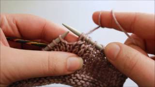 RT Right Twist Knitting Stitch Tutorial [upl. by Joanne]