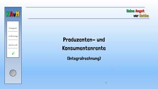 Produzenten und Konsumentenrente [upl. by Mordy]