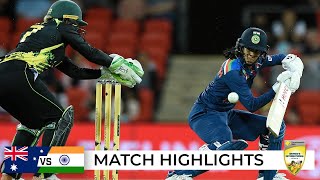 Recalled Rodrigues shines before rain ruins match  First T20I  Australia v India 2021 [upl. by Allak]