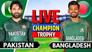 Pakistan vs Bangladesh Match 9  Live Cricket Match Today  PAK vs BAN  Champions Trophy  Preview [upl. by Hpesoj747]