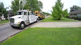 SCHOOL BUS TOW WITH 4024 JUNE 2017 [upl. by Primalia968]