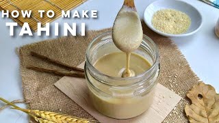 Easy Homemade Tahini Recipe  How to make Tahini [upl. by Aizirtap800]