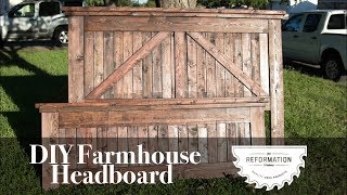 Farmhouse Headboard  DIY  How to [upl. by Merle713]