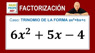 Caso 6 de factorización trinomio de la forma ax²bxc Ej 1 [upl. by Nywnorb]