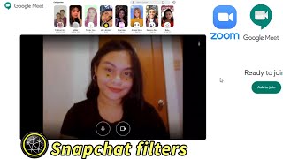 HOW TO USE SNAP CAMERA with GOOGLE MEET and ZOOM 📸 snapchat filters [upl. by Olivia]