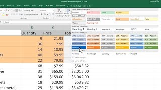 Apply styles in Excel [upl. by Liederman838]