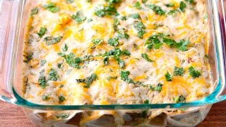 Easy Green Chile Chicken Enchiladas Recipe [upl. by Lihas]