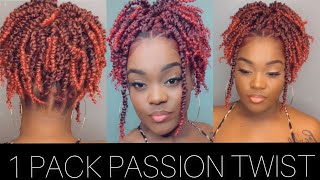 HOW TO 30 MINUTE SHORT PASSION TWISTS  Passion Twist Crochet Hairstyles Tatiaunna [upl. by Manella]