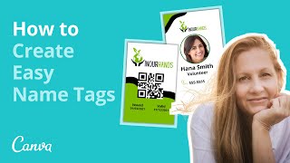 How to Create ID CARDS amp NAME TAGS with Canva [upl. by Paschasia]