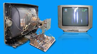 Restoration old TV and Repair old SONY Television Success [upl. by Mcgean]