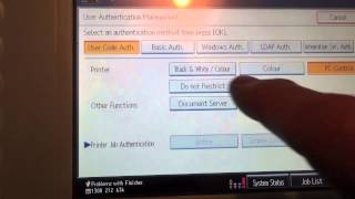 Ricoh Print User Code How To [upl. by Nikos]
